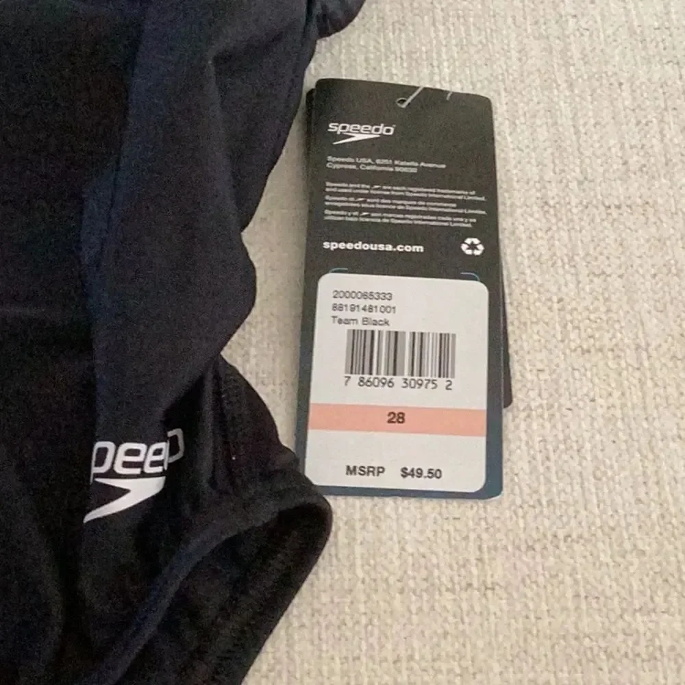 SPEEDO Girl's/ProLT Super Proback Solid One Piece Black, size 28, NWT
